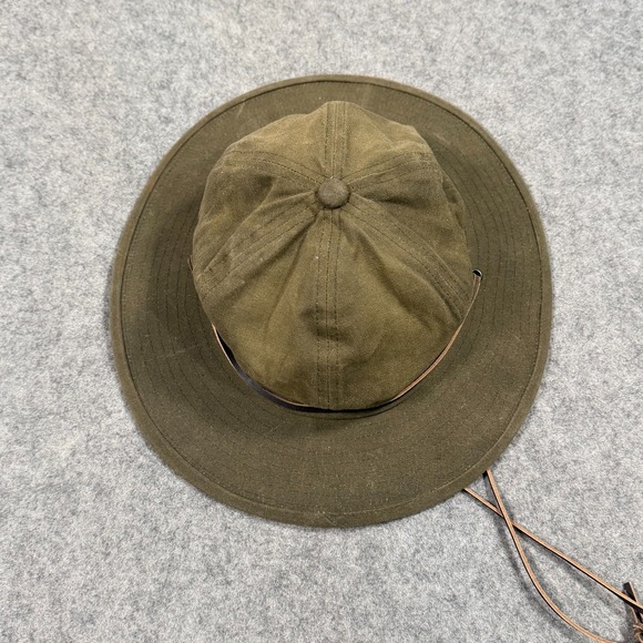 Mcalister Olive Green Waxed Canvas Drake Waterfowlers Hat Men's Size Medium - Picture 2 of 7